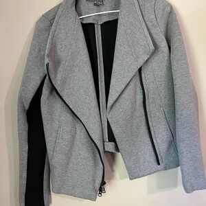 Grey and black asymmetry jacket size XS